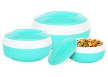 Princeware Solar Plastic Plaid Casserole Set (Green) -3 Pieces