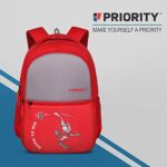 Priority Achiever 005 Born To Win 35 Liters Red Polyester Stylish College Bag | Printed Backpack Unisex Bag For College Office Suitable For Men & Women (25889)