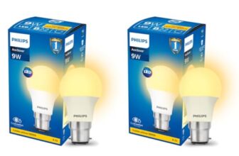 Philips 9W B22 Led Warm White/Yellow Bulb, Pack Of 2